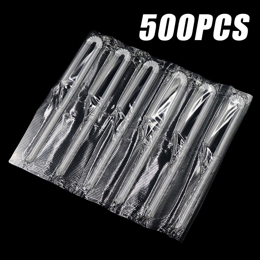 50-500pcs Cusp Straw Chain Package Curved Wrapped Drinking 3.6*150mm PP Thin Straws Milk Tea Drinks Small Straws Smoothies Party