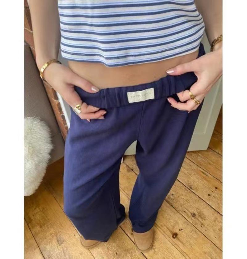 Women's Striped Wide-leg Pants Casual Street INS Fashion Loose High-waisted Pants