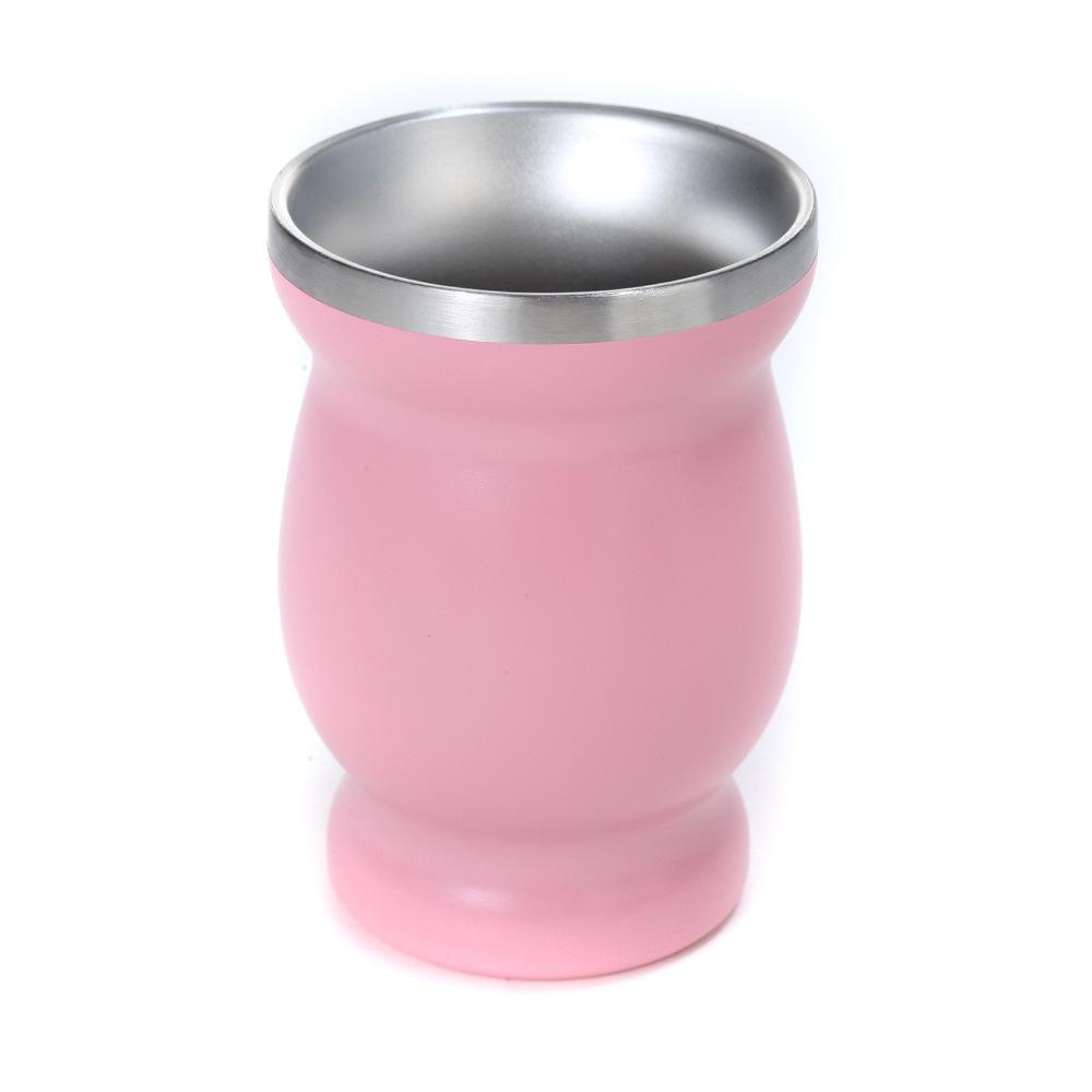 Creative Hot-selling Stainless Steel OZ Mate Cup South America Argentina Gourd-shaped Teacup with Straw Brush Stirring Spoon