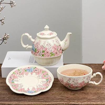 English Afternoon Tea Tea Set, Ceramic Mother And Child Pot, Flower Tea Cup Gift Box, Wedding Birthday Gift.