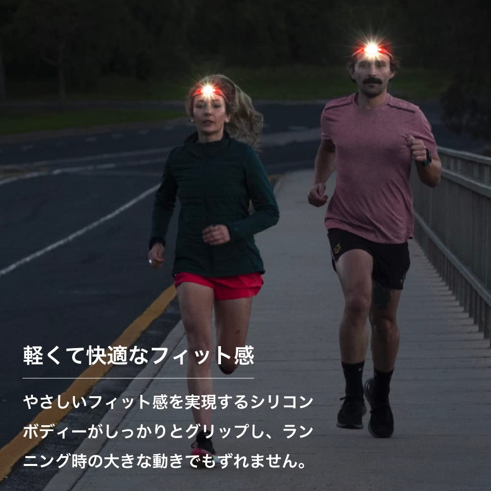 Japanese KNOG QUOKKA RUN 100 USB Silicone Band Lime [Official Product] Headlamp, Lumens, Waterproof, Rechargeable, Lightweight, Skin-Friendly