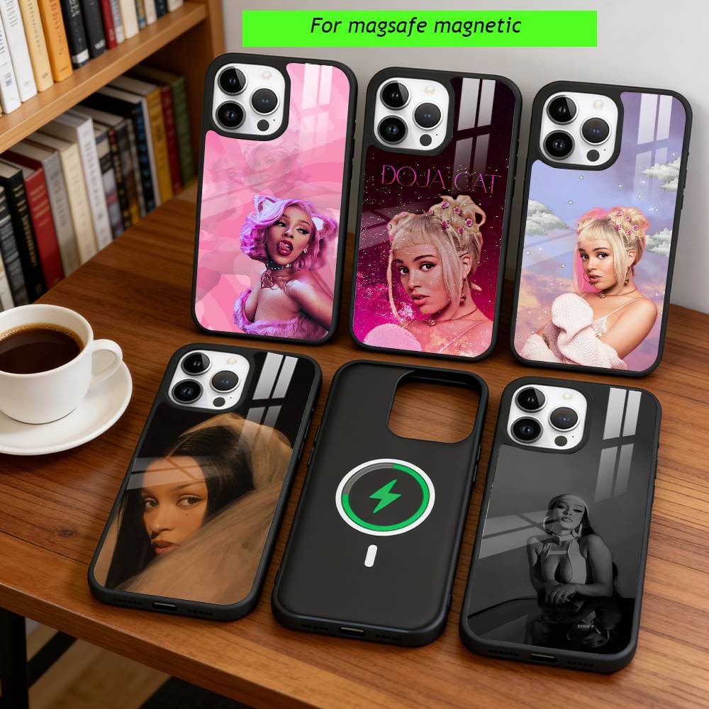 D-DOJA Cat Phone Case For iPhone17,16,15,14,13,12,11 Plus,Pro Magnetic with Magsafe Wireless Charging