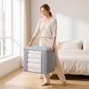 Three Layer Wardrobe Clothing Organizer Large Capacity Storage Bag for Quilt Blanket Compression and Packing with Zipper and Handles