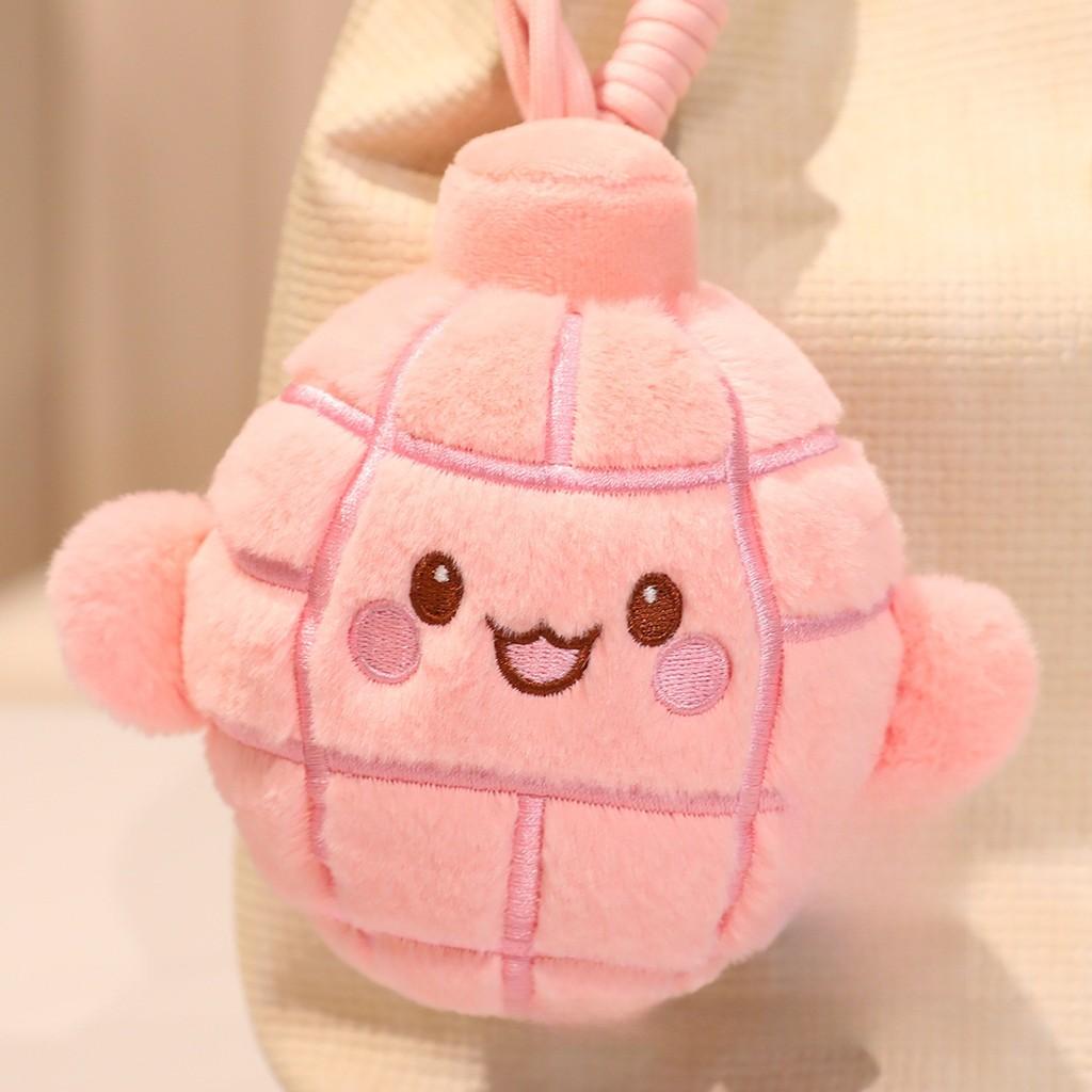 Plush Hand Grenade Toy Keychain With Soft Pp Cotton For Kids And Collectors розовый