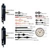 2 Pack Quartzs Pendulum Clock Movement with 6 Pair of Clock Hands for DIY Wall Clock Projects Wall Clock Replacement