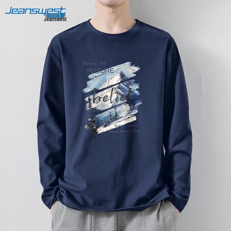 Jeanswest Men s Mountain Print Long Sleeve T-Shirt L