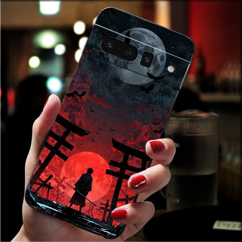 For Google Pixel 10 9 Pro XL Silicone Phone Soft Case For Google Pixel 9A 8A 7A 6A 5 Cover Shell Japanese Samurai Sword Anime