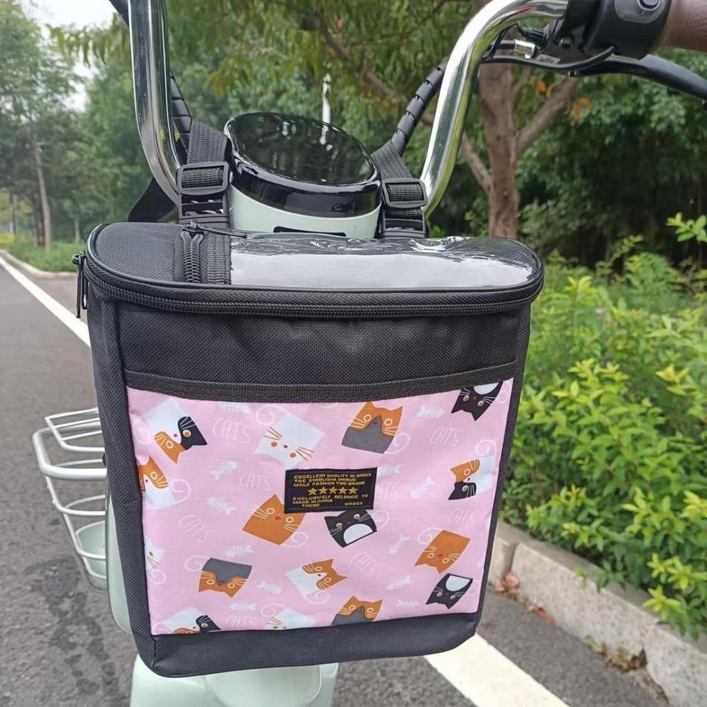 Large-Capacity Waterproof Storage Bag with Front Pocket for Electric Scooters & Bicycles