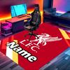 Custom Name Personalized Football Team F.C Print Carpet, Versatile Home Decor Rug, for Playroom, Apartment, Balcony, Entryway, Hallway Gift