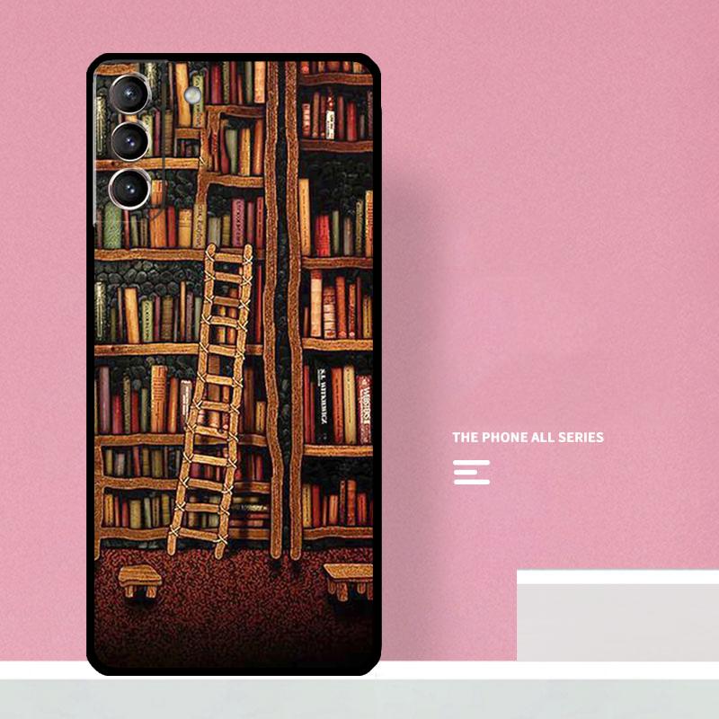 Library  Bookish Case For Samsung Galaxy S23 S22 Ultra Plus S8 S9 S10 Plus Note 10 20 S21 FE S20 FE Cover