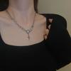 Cross Necklace For Women, Summer Light Luxury Niche Design, High-End Spicy Style Collarbone Chain Accessory.