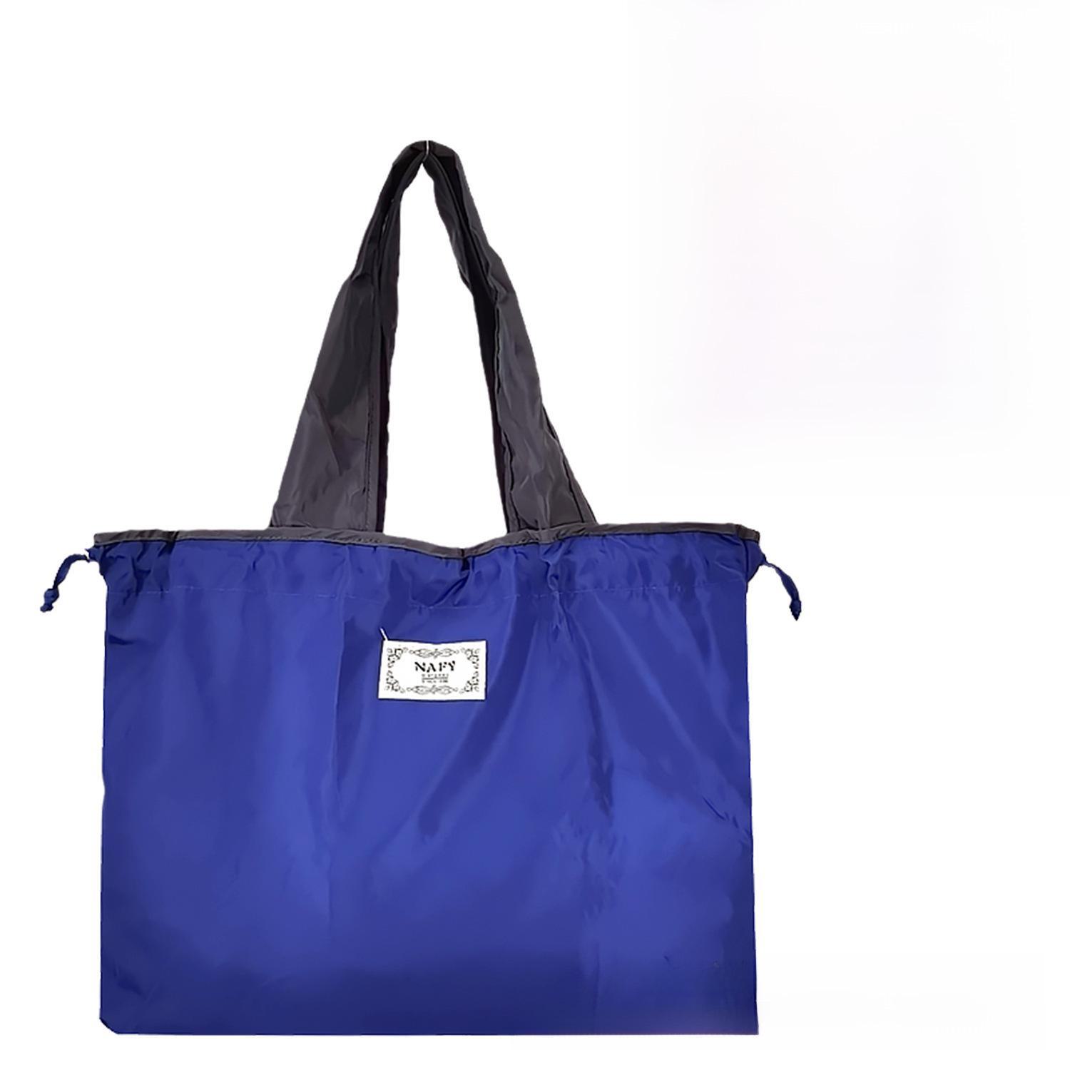 

Однотонная сумка на шнурке: Экологичная складная сумка для покупок и путешествий Medium синий