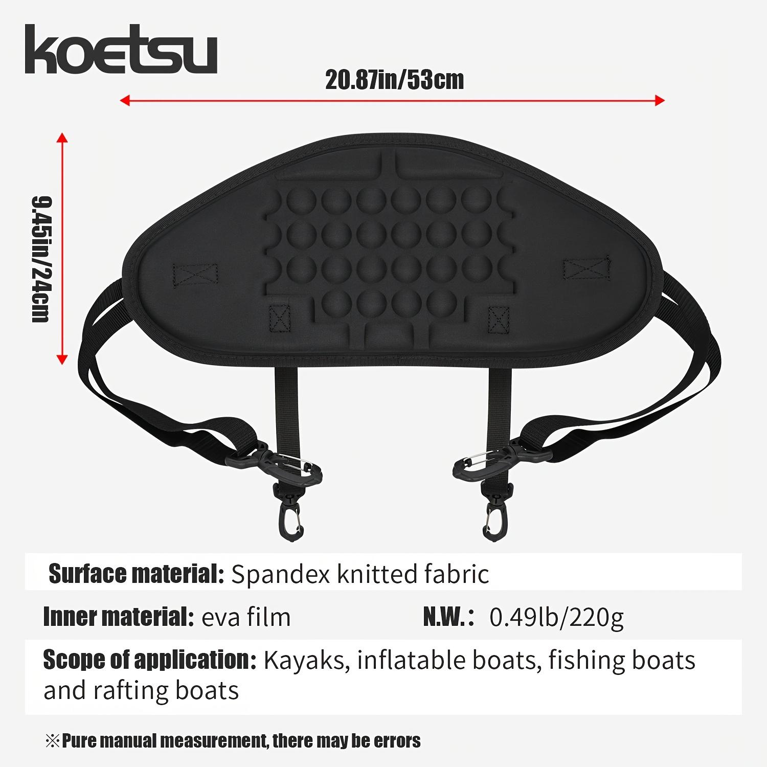 KOETSU Small Canoe Backrest Soft Oxford Cloth Material with 4 Nylon Buckles for Enhanced Support Kayaks Canoes Paddles чёрный