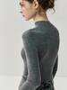 Women's Slim Fit Merino Wool Pullover Sweater - Half-High Neck, Autumn/Winter, Machine Washable