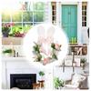 Easter Wreaths For Front Door Seasonal Artificial Spring Decor Bunny Ear Wreath Outdoor Decorations For Bedroom Party Birthday