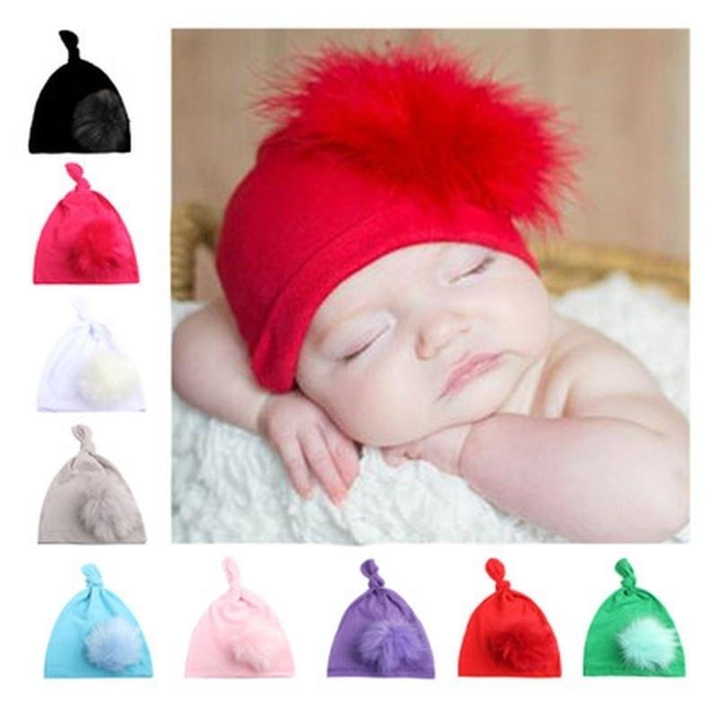 

Children s Hat Knot Pure Color Cap Fashion Simple Baby Boy Girl Fleece Hat белый