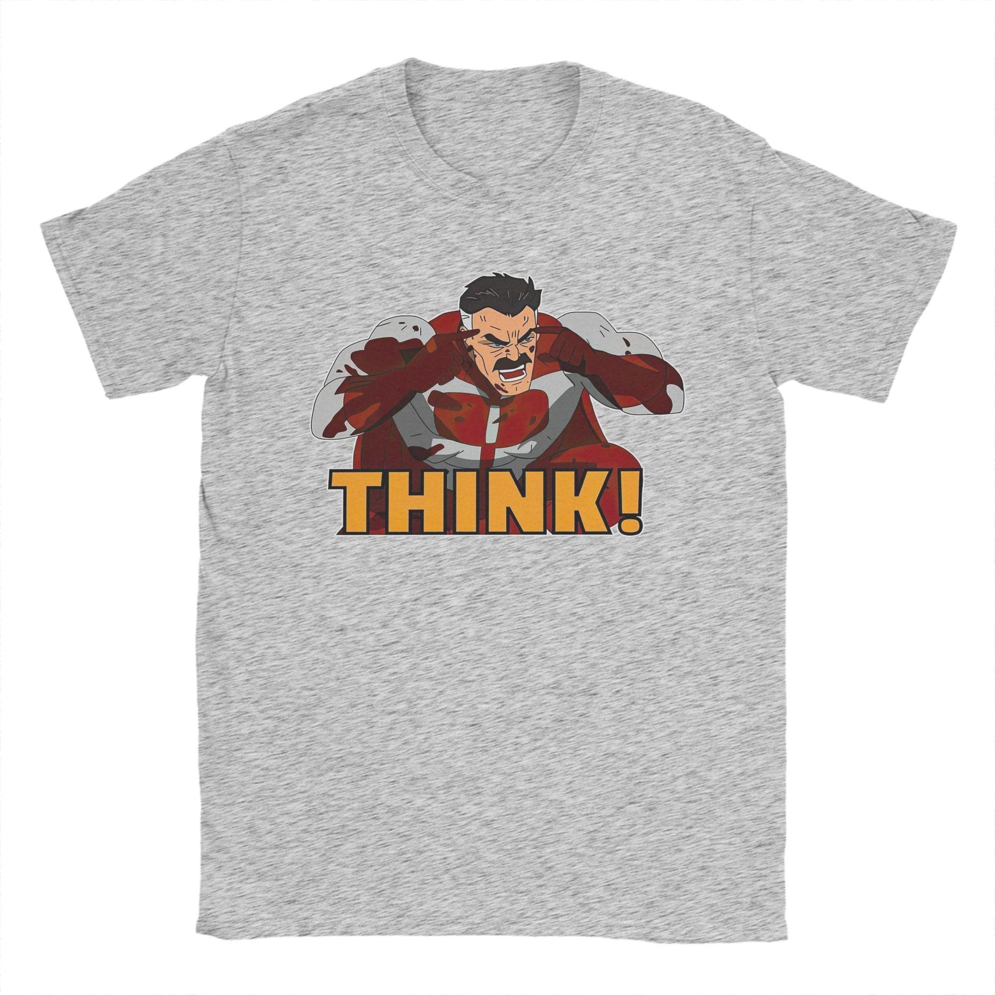 

Чоловічі футболки Invincible Omni-Man Think Бавовняні топи Злі футболки з коротким рукавом з круглим вирізом Партійні футболки M