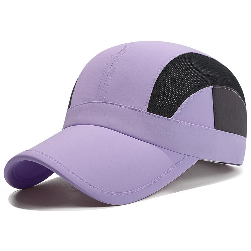 Summer Quick-Dry Baseball Cap Brim Spliced Net Cap Outdoor Sports Sun Hat Cap