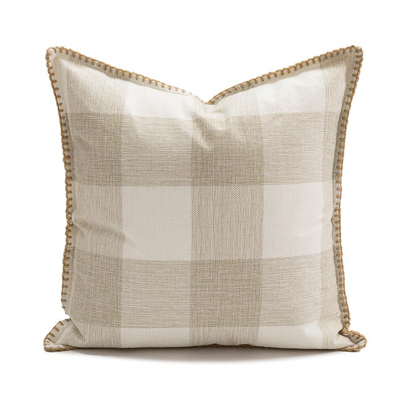 Plaid Pillow Case, Simple Living Room Sofa Pillow Case, No Filling