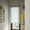 Punch-free Partition Curtain Striped Cotton and Linen Fabric Hanging Curtain Household Door Curtain Kitchen Coffee Half Curtain