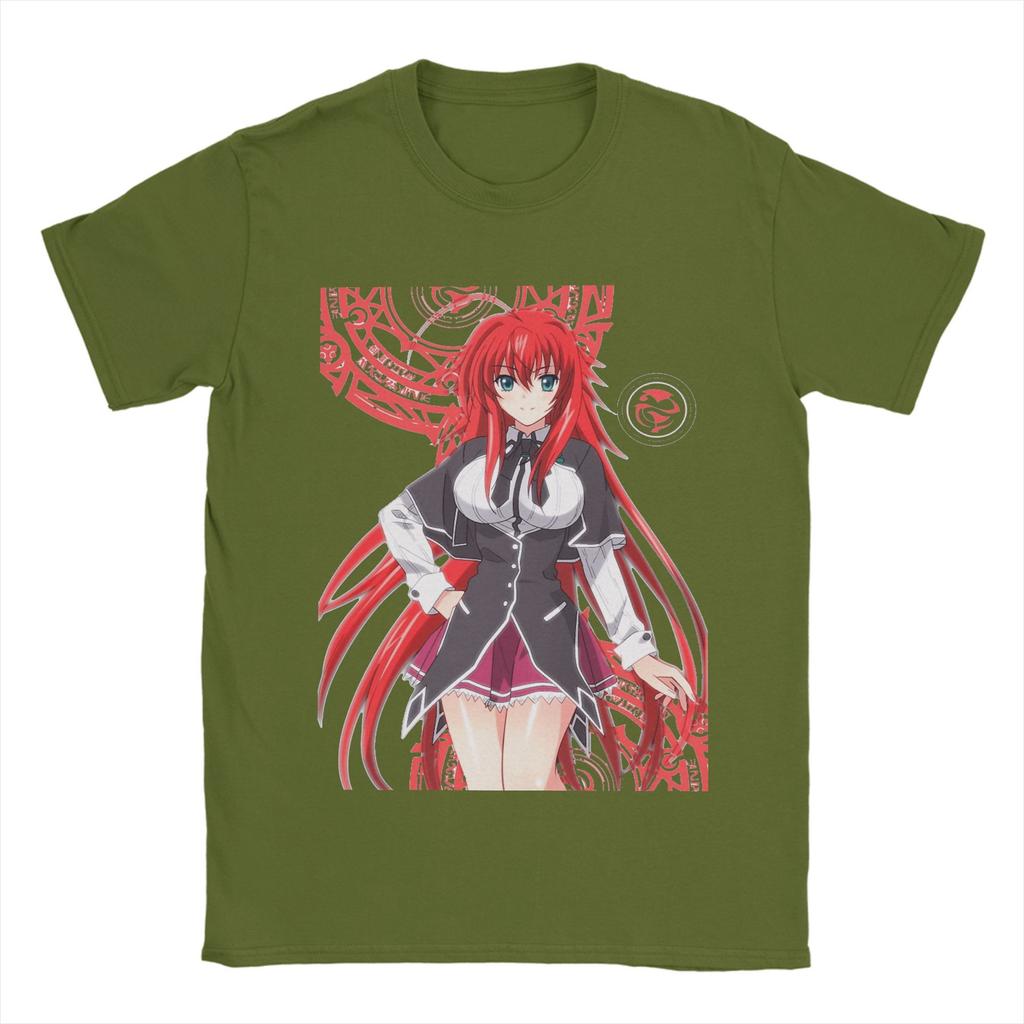 Rias Gremory T Shirt Beach High School DxD  100 Cotton T-Shirts For Men's Hip Hop Casual Tee Shirt Short Sleeve Y2K Fun Top Tees