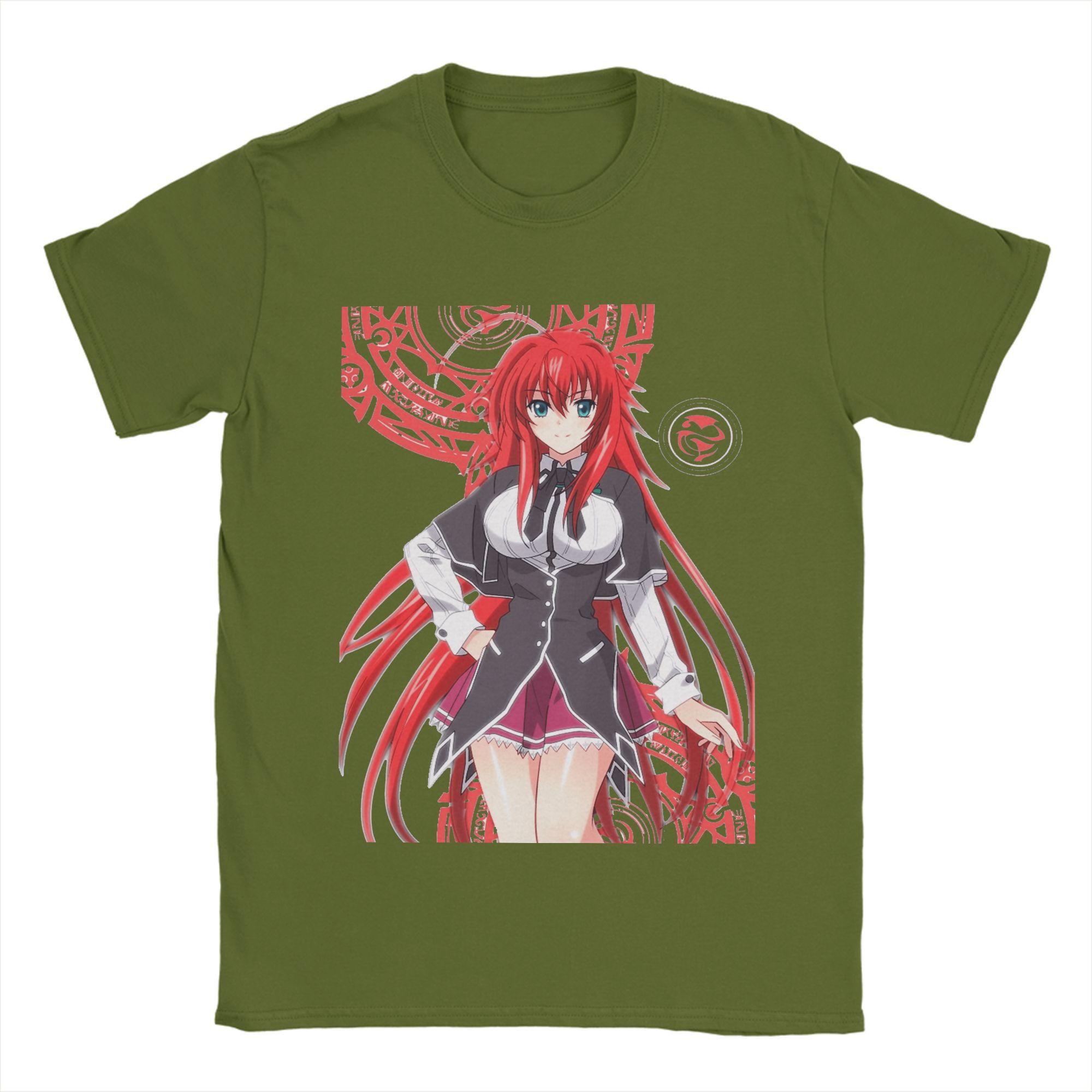 

Rias Gremory T Shirt Beach High School DxD 100 Cotton T-Shirts For Men s Hip Hop Casual Tee Shirt Short Sleeve Y2K Fun Top Tees 4XL