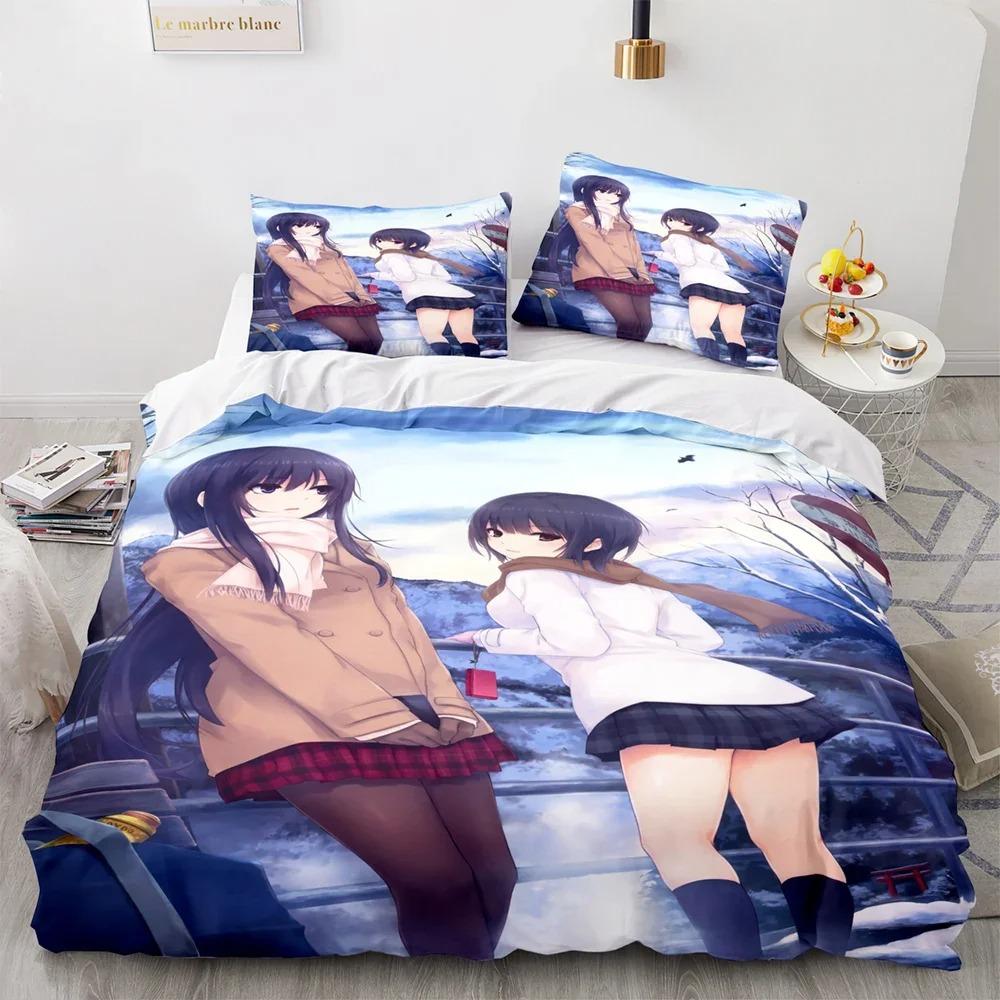 3D Printed Kawaii Girl Bedding Set Anime Sexy Girl Duvet Cover Double Twin Full Queen King Adult Kids NEW Bedclothes Quilt Cover