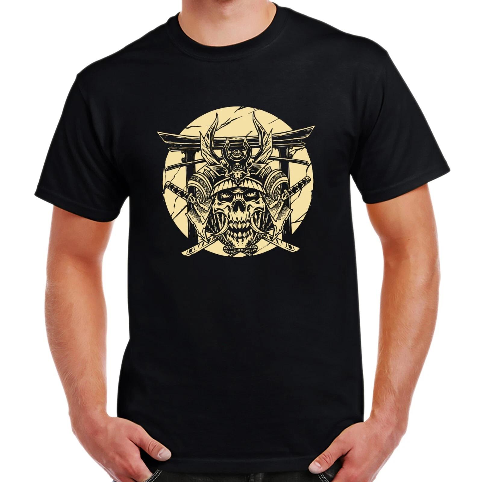 Samurai Skull Mask And Crossed Swords Birthday Gift 3XL