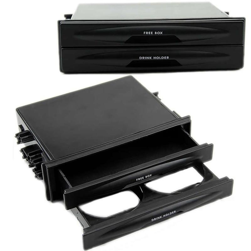 A58X-Universal Auto Vehicle Double Din Radio Kit With Drinks Cup Holder And Storage Box