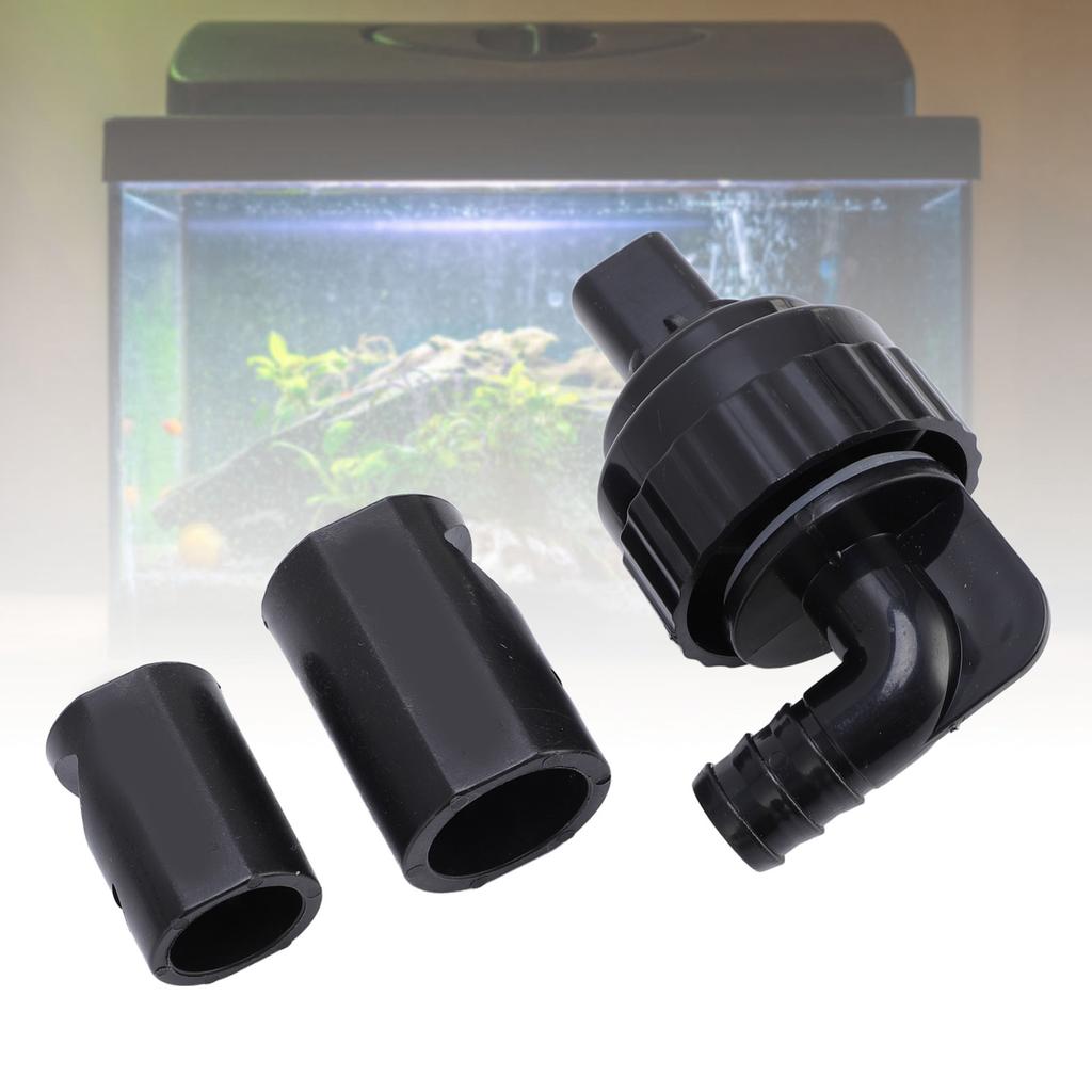 Aquarium Water Outlet Connector Set Plastic Noise Reduction Prevent Backflow Water Outlet Pipe Hose Adapter Set