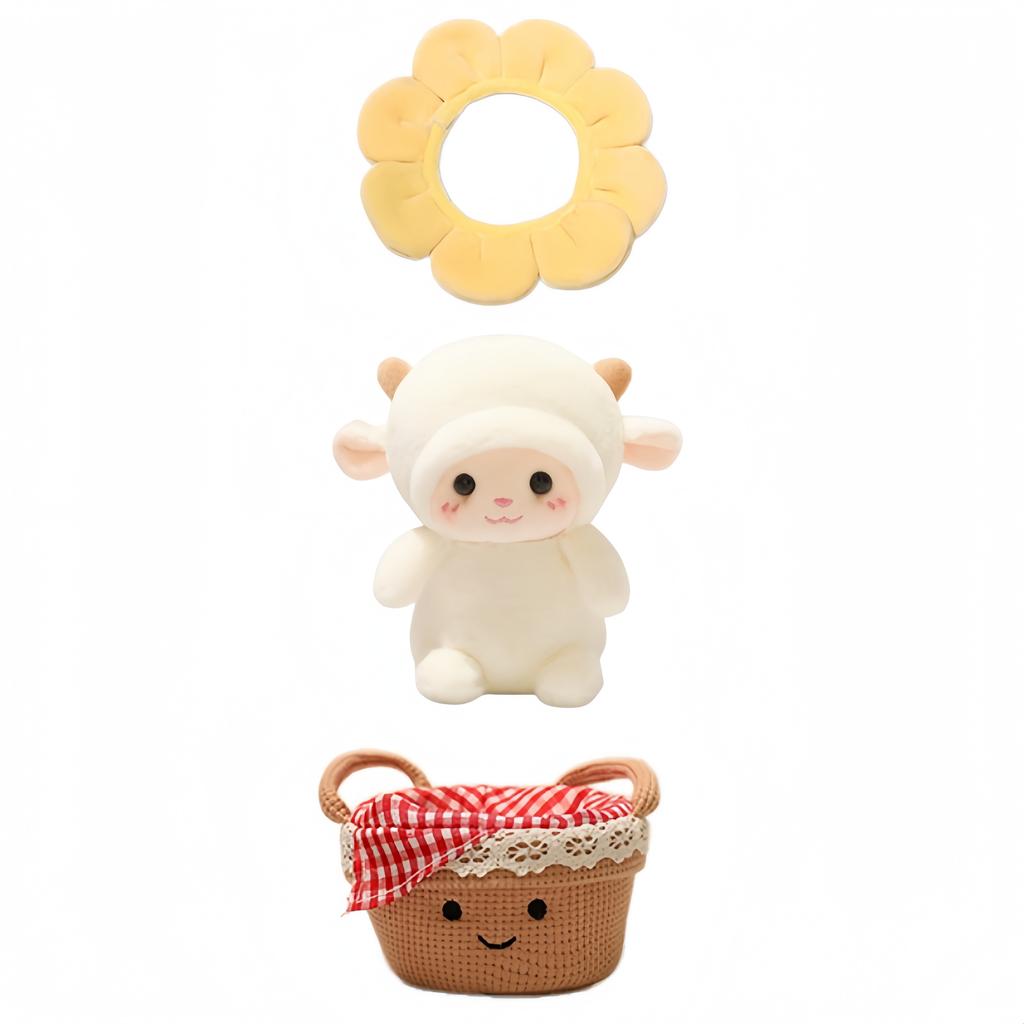 Niedliche Schaf Plüschtiere 16cm Lamm Stofftier Kawaii Schreibtisch Dekorative Spielzeuge Entzückendes Geschenk Für Freundin Kreative Geburtstagsgeschenke