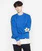 GRAVER [Unisex] Elbow Flower Dot Sweatshirt_Cobalt Blue
