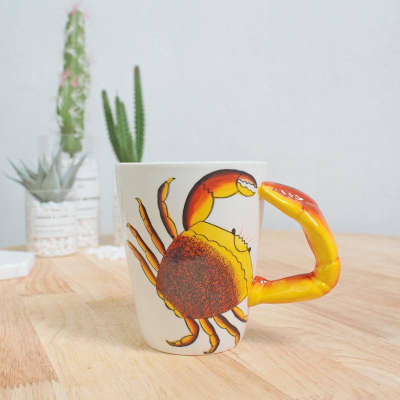 Dinosaur Shape Water Cup 3D Stereoscopic Animal Ceramic Coffee Cup Office Afternoon Tea Mug Breakfast Milk Mug Home Decoration