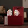 Cute Little Rabbit Animal Rabbit Tea Pet Ornament Ceramic Office Desktop Desk Tea Room Tea Table Home Decoration