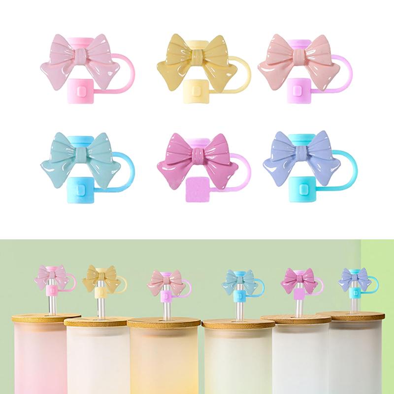 Bow Straw Cover Silicone Straw Covers Cap For 30&40 Oz Tumblers Reusable Straws Cute Tumbler Straw Topper Accessories