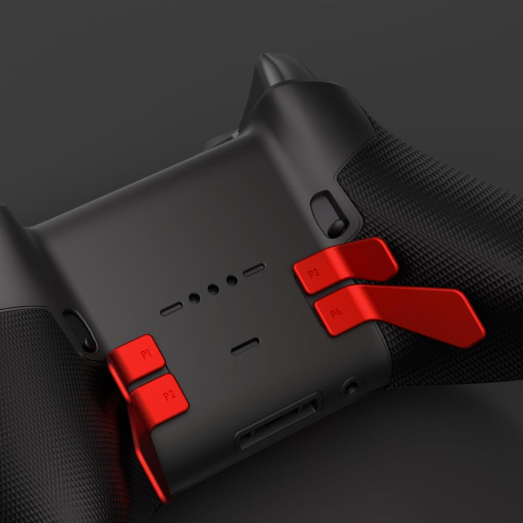 eXtremeRate Replacement Back Paddles for Xbox One Elite Elite Series 2 Swift Paddles for Xbox Elite 1 2 Controllers Scarlet 6-in-1 & Controllers, &