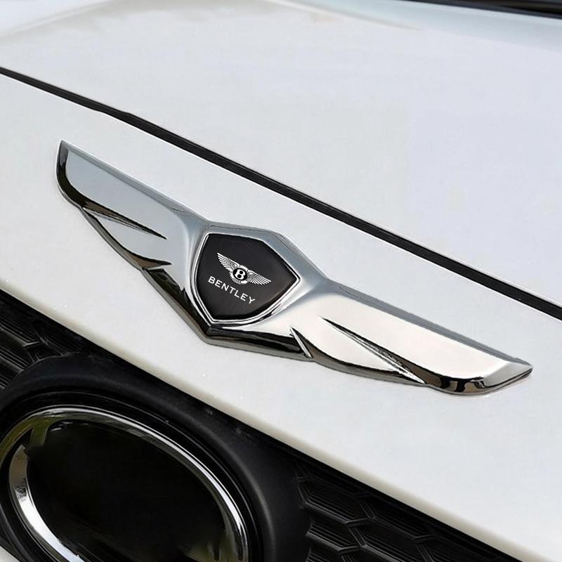 Car Sticker Accessory 3D Metal Body Trunk Wing Side Decoration For Bentley Continental GT MULLINER Bentayga Flying Hurtling Spur HL4