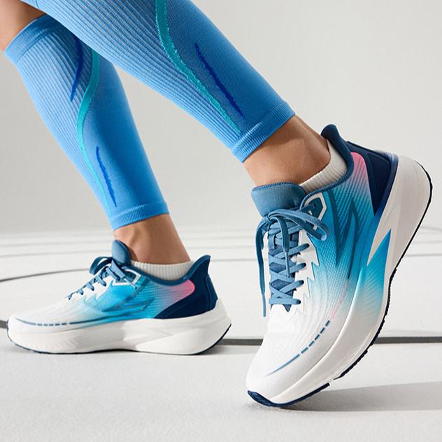 Anta Poison Spike Comfortable Versatile Shock Absorbing Durable Low Top Running Shoes Men Sneaker Blue White 912435517-5