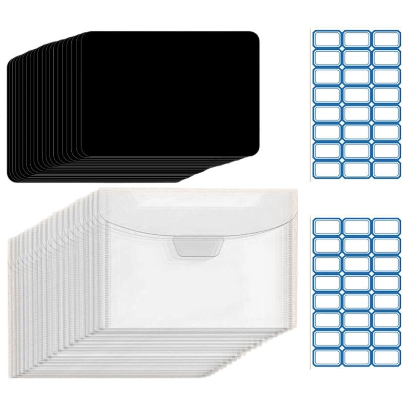 Rubber Magnetic Sheets and Clear Cutting Die Storage Bag Set for Scrapbooking Card Making Supplies Includes Sticker