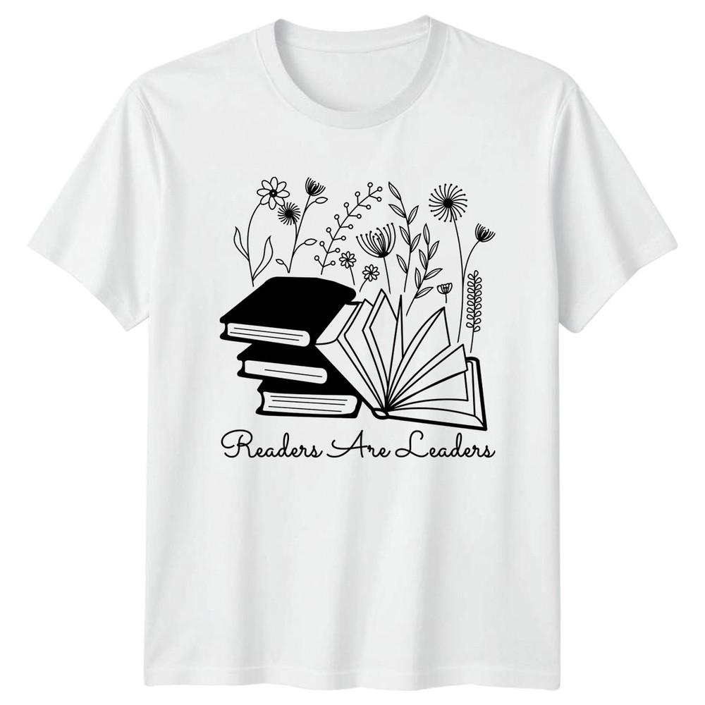 Readers Are Leaders Unisexs TShirt Floral Bookish Birthday Gift For Her S