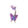1Pcs 316L Surgical Steel Navel Belly Button Rings Butterfly Barbell Navel Ring