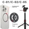 Magnetic Phone Tripod Mount Adapter with 1/4" Screw Holes Magnet Phone Tripod Stand Ball Head Adapter