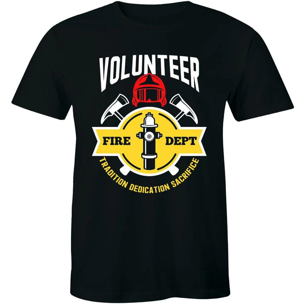 Volunteer Fire Dept Decal Quality Reflective Tradition Dedication Sacrifice T Shirt Vintage Breathable Homme Comfortable
