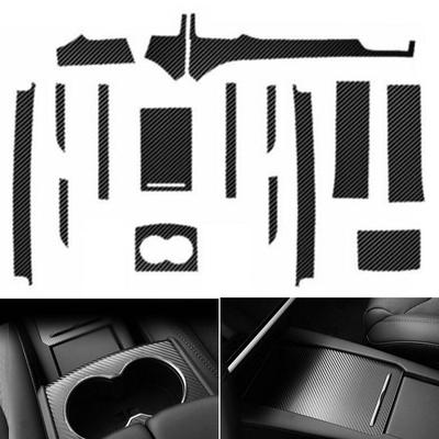 Interior Stickers Center Console Carbon Fiber Look