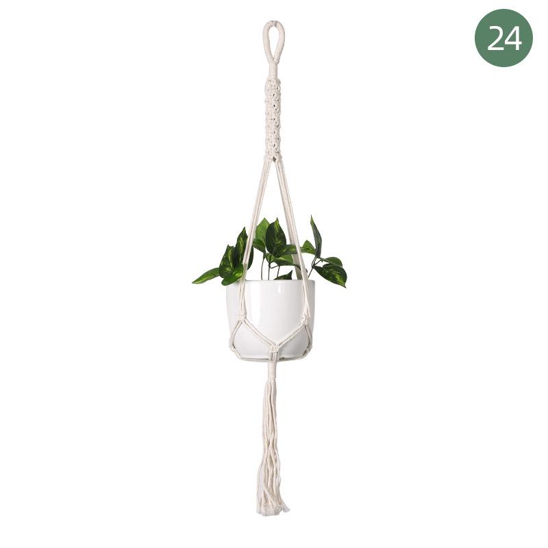 Creative Woven Cotton Plant Hanging Basket Set