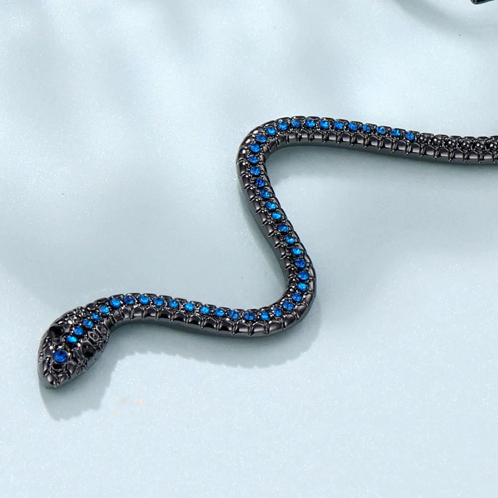 Snake Fashionable Black Earrings No Piercing Required Exquisite Long Jewelry Dangle