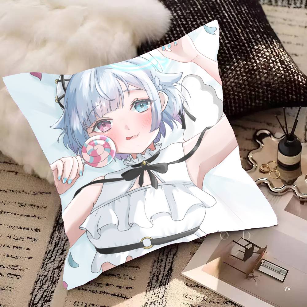 Amemiya Nazuna Anime V-VShojo Pillow Case Fashion Square Pillowcase Bedroom Sofa Room Ins Decoration Leisure