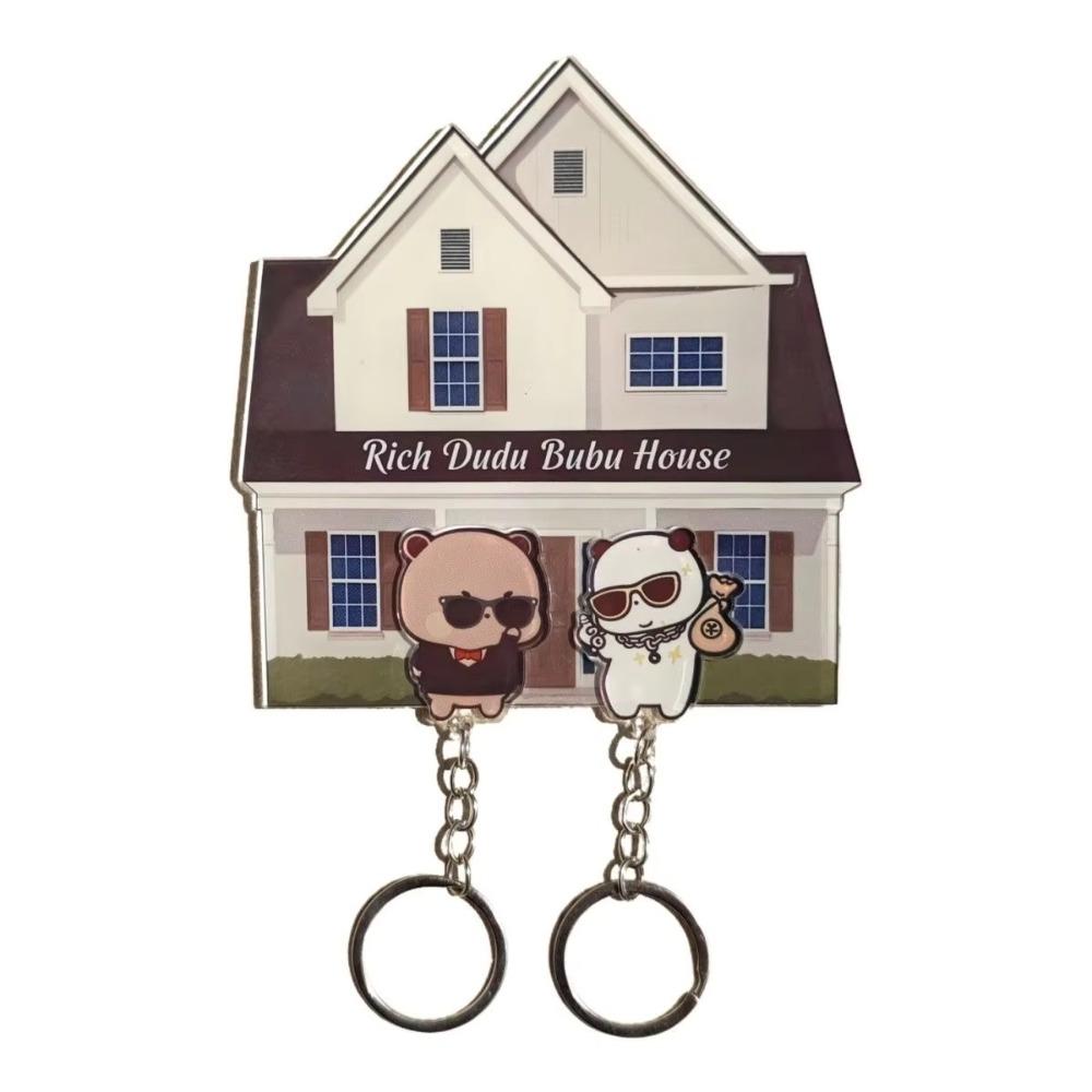 Creative Wall Key Holder Cartoon Keyring Hanger New Bubu Dudu Keychains