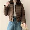 Winter new high-waisted European and American spice girls slim-fitting short jacket warm cotton clothing fashionable versatile casual jacket