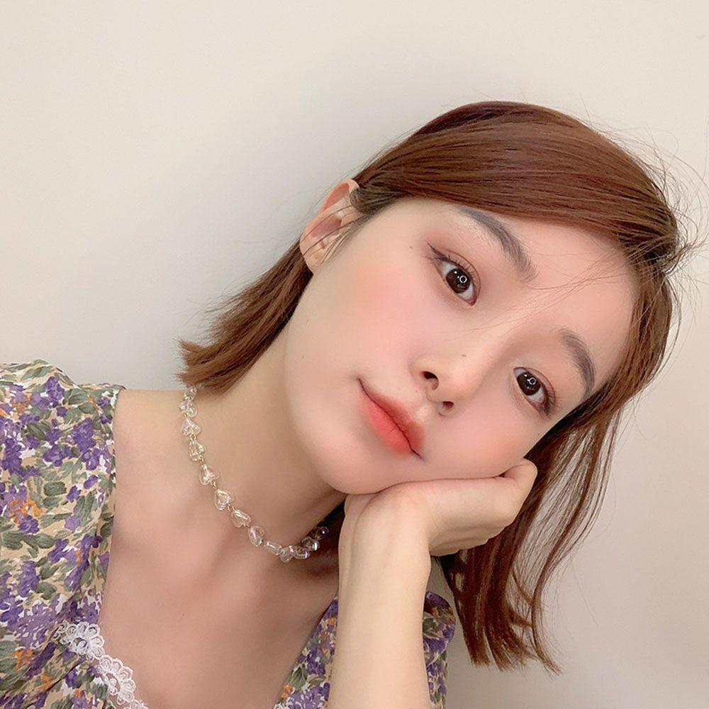 

Градиентные прозрачные милые эстетические ожерелья, подвески, ювелирные изделия, модные аксессуары, цепочка на ключицу